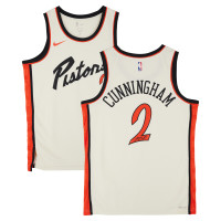Cade Cunningham Detroit Pistons Autographed Fanatics Authentic Cream Nike 2024-25 City Edition Swingman Jersey