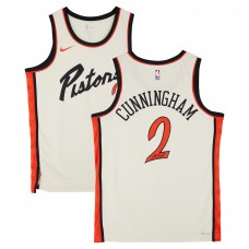 Cade Cunningham Detroit Pistons Autographed Fanatics Authentic Cream Nike 2024-25 City Edition Swingman Jersey