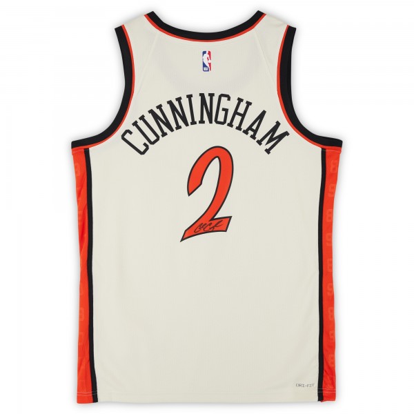 Cade Cunningham Detroit Pistons Autographed Fanatics Authentic Cream Nike 2024-25 City Edition Swingman Jersey