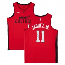 Игровая джерси Jaime Jaquez Jr. Miami Heat Autographed Fanatics Authentic Red Nike 2024-25 City Edtion Swingman