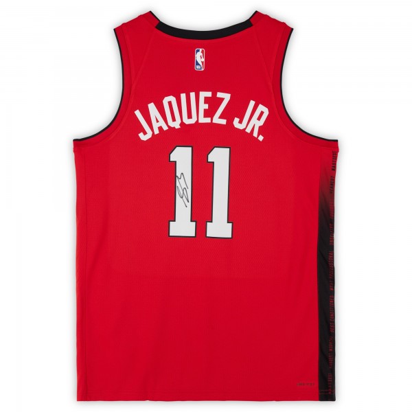 Игровая джерси Jaime Jaquez Jr. Miami Heat Autographed Fanatics Authentic Red Nike 2024-25 City Edtion Swingman