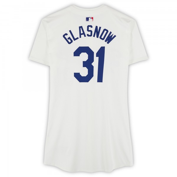 Tyler Glasnow Los Angeles Dodgers Fanatics Authentic Player-Issued #31 White Jersey from the 2024 MLB Season