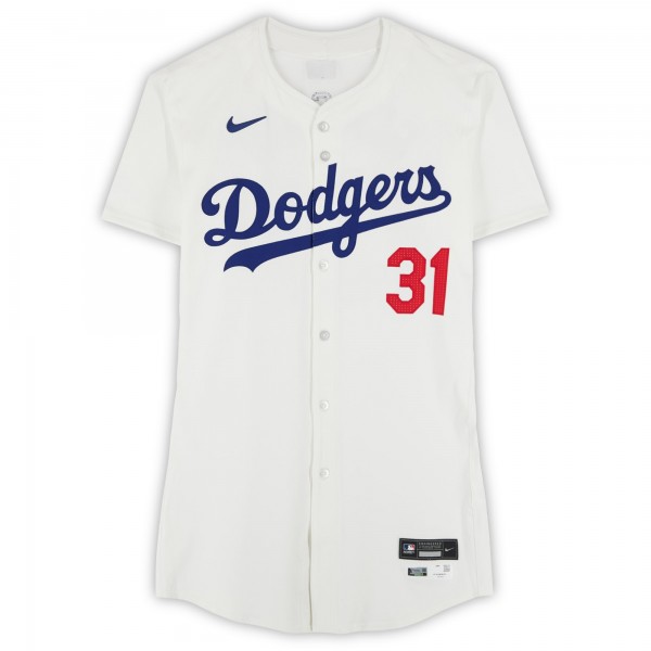Tyler Glasnow Los Angeles Dodgers Fanatics Authentic Player-Issued #31 White Jersey from the 2024 MLB Season