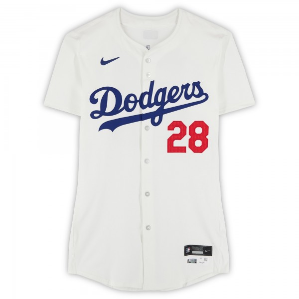 Bobby Miller Los Angeles Dodgers Fanatics Authentic Player-Issued #28 White Jersey from the 2024 MLB Season