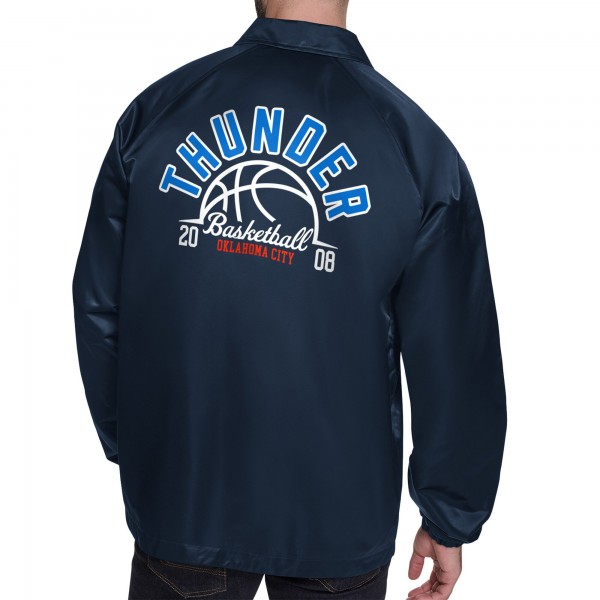 Куртка Oklahoma City Thunder Starter Navy Retro Logo Raglan Coaches