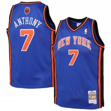 Подростковая New York Knicks Carmelo Anthony Mitchell & Ness Blue 2010/11 Hardwood Classics Swingman Jersey