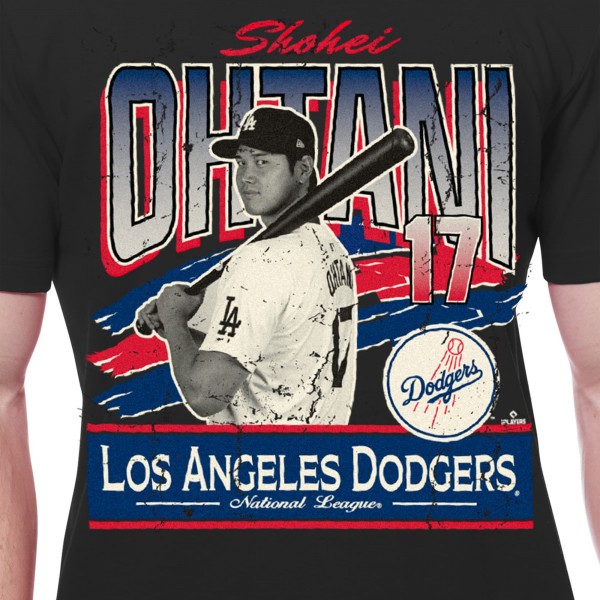 Los Angeles Dodgers Shohei Ohtani New Era Black Batter Up T-Shirt