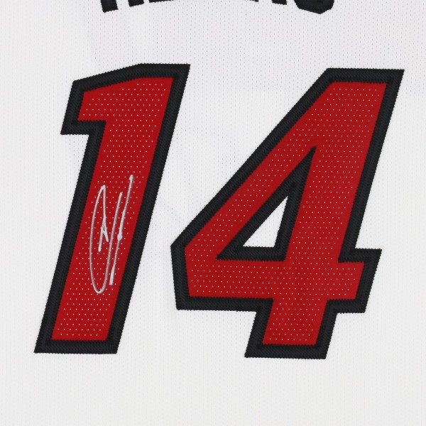 Игровая джерси Tyler Herro Miami Heat Autographed Fanatics Authentic White Nike Association Edition Authentic