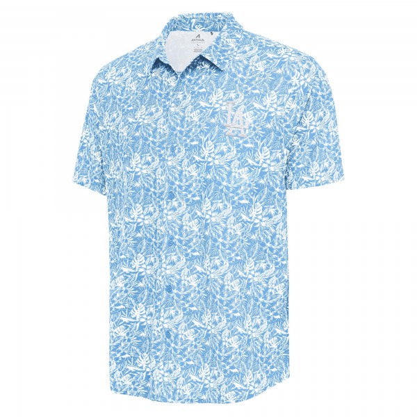 Los Angeles Dodgers Antigua Powder Blue Resort Button-Up Shirt