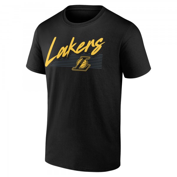 Футболка Los Angeles Lakers Black Color Block Slant