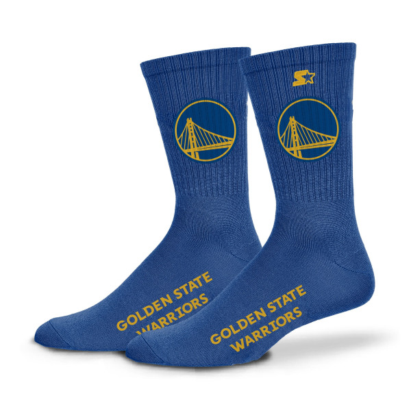 Unisex Golden State Warriors Starter Blue Satin Crew Socks