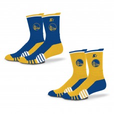 Unisex Golden State Warriors Starter Royal/Gold Breakaway Crew Sock 2 Pack