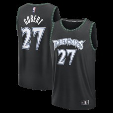 Игровая джерси Minnesota Timberwolves Rudy Gobert Fanatics Black Fastbreak - Classic Edition