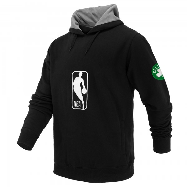 Unisex Boston Celtics FISLL Black Logoman Shadow Collection Pullover Hoodie