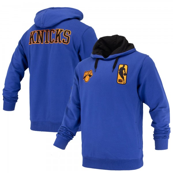 Unisex New York Knicks FISLL Blue Logoman Shadow Collection Pullover Hoodie