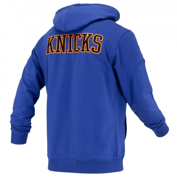 Unisex New York Knicks FISLL Blue Logoman Shadow Collection Pullover Hoodie