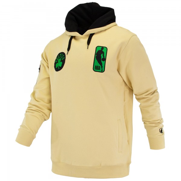 Unisex Boston Celtics FISLL Cream Logoman Shadow Collection Pullover Hoodie