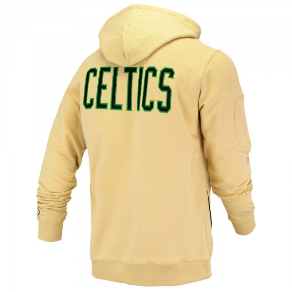 Unisex Boston Celtics FISLL Cream Logoman Shadow Collection Pullover Hoodie