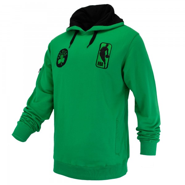 Unisex Boston Celtics FISLL Kelly Green Logoman Shadow Collection Pullover Hoodie