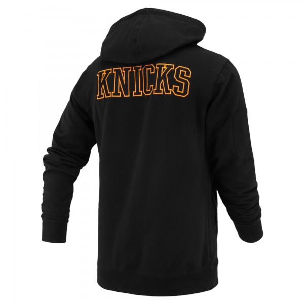 Unisex New York Knicks FISLL Black Logoman Shadow Collection Pullover Hoodie