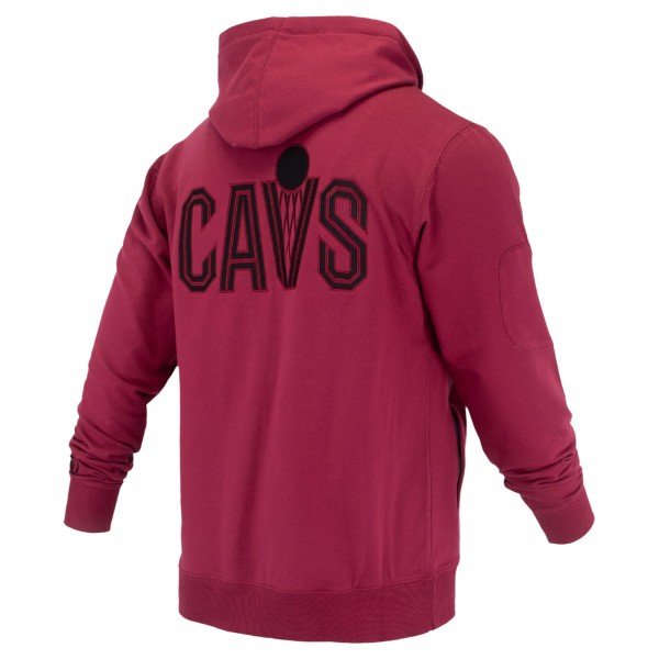 Unisex Cleveland Cavaliers FISLL Wine Logoman Shadow Collection Pullover Hoodie