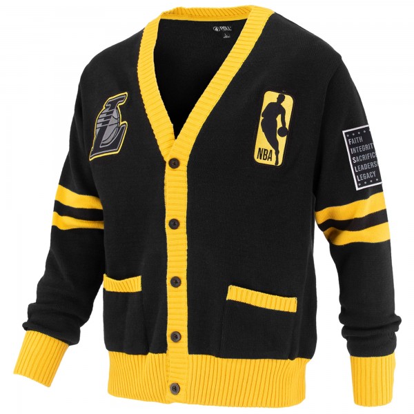 Свитер Unisex Los Angeles Lakers FISLL Black Logoman Shadow Collection Full-Button