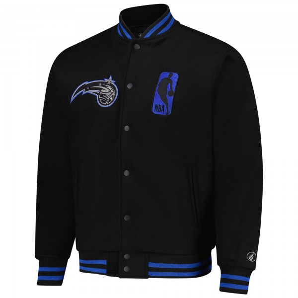 Куртка Unisex Orlando Magic FISLL Black Logoman Shadow Collection Full-Snap Varsity