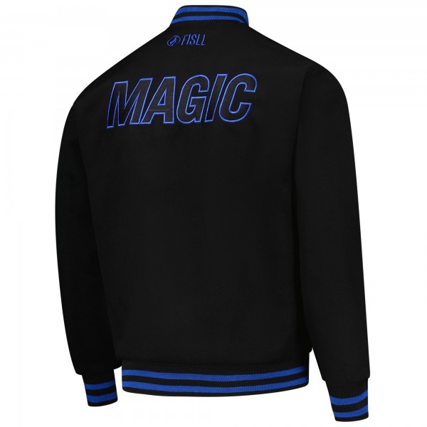 Куртка Unisex Orlando Magic FISLL Black Logoman Shadow Collection Full-Snap Varsity