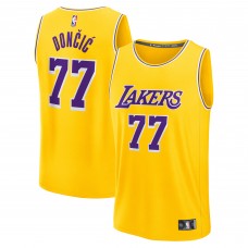 Подростковая Los Angeles Lakers Luka Dončić Fanatics Gold Fast Break Replica Player Jersey