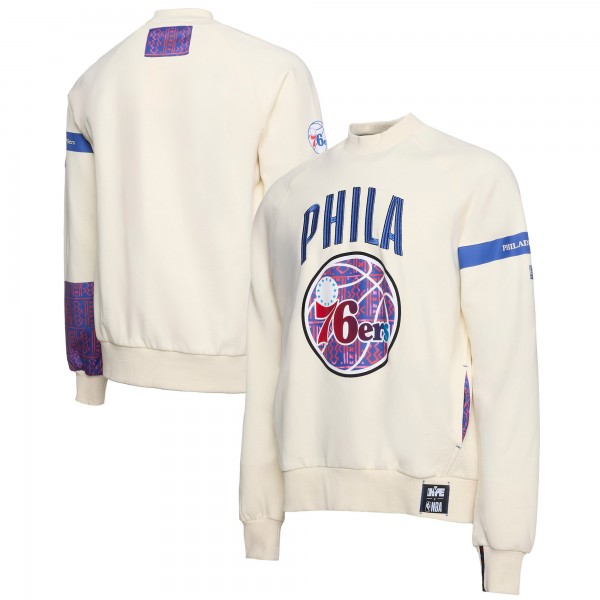 Philadelphia 76ers NBA x Two Hype Cream Culture & Hoops Collection Premium Pullover Sweatshirt