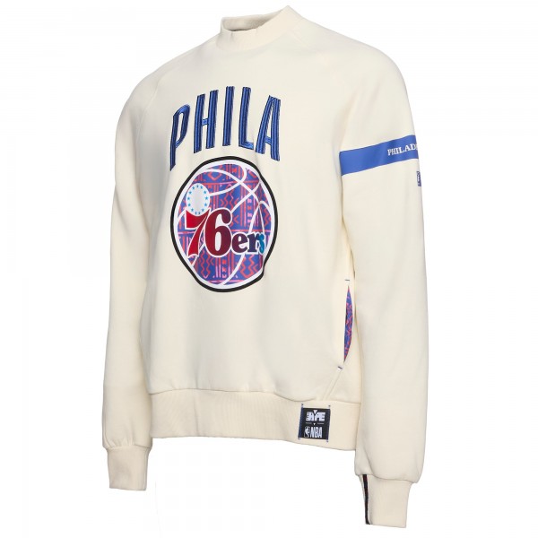 Philadelphia 76ers NBA x Two Hype Cream Culture & Hoops Collection Premium Pullover Sweatshirt