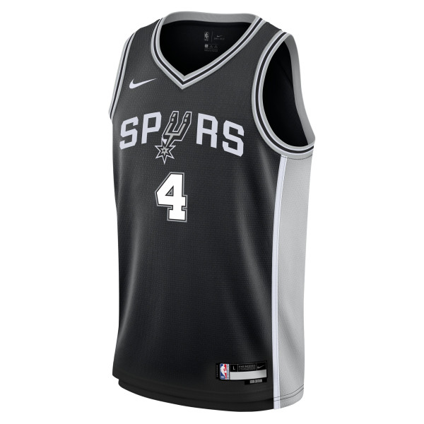 Подростковая San Antonio Spurs De'Aaron Fox Nike Black Swingman Jersey - Icon Edition
