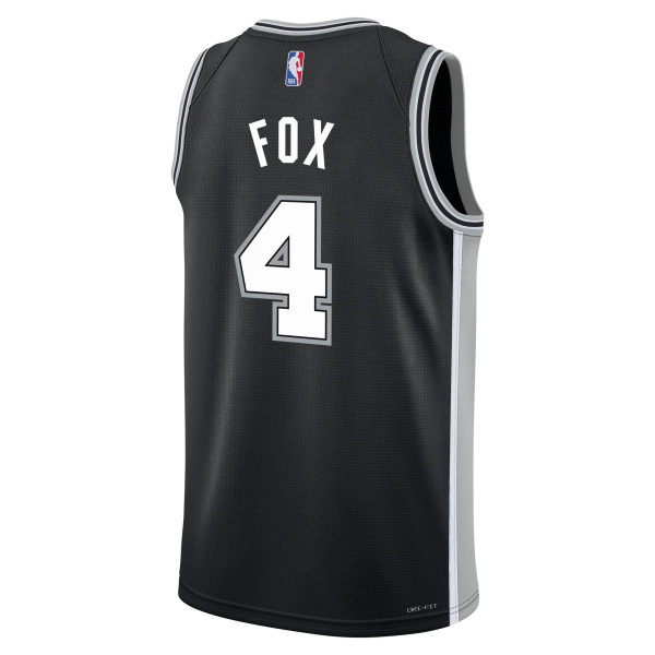 Подростковая San Antonio Spurs De'Aaron Fox Nike Black Swingman Jersey - Icon Edition