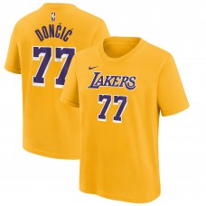 Футболка Подростковая Los Angeles Lakers Luka Dončić Nike Gold Player Name & Number