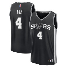 Джерси San Antonio Spurs De'Aaron Fox Fanatics Black Fast Break Replica - Icon Edition
