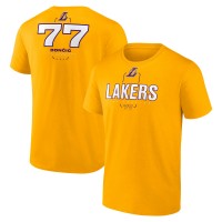 Футболка Los Angeles Lakers Luka Dončić Fanatics Gold Behind The Back Name & Number
