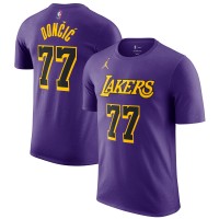 Футболка Los Angeles Lakers Luka Dončić Jordan Brand Purple Statement Edition Name & Number