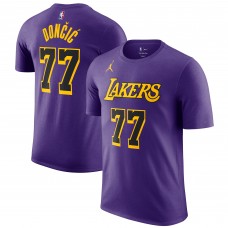 Футболка Los Angeles Lakers Luka Dončić Jordan Brand Purple Statement Edition Name & Number