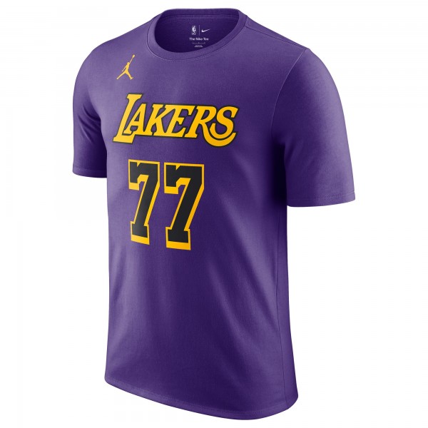 Футболка Los Angeles Lakers Luka Dončić Jordan Brand Purple Statement Edition Name & Number