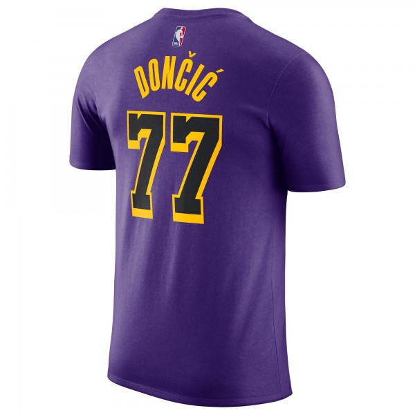 Футболка Los Angeles Lakers Luka Dončić Jordan Brand Purple Statement Edition Name & Number