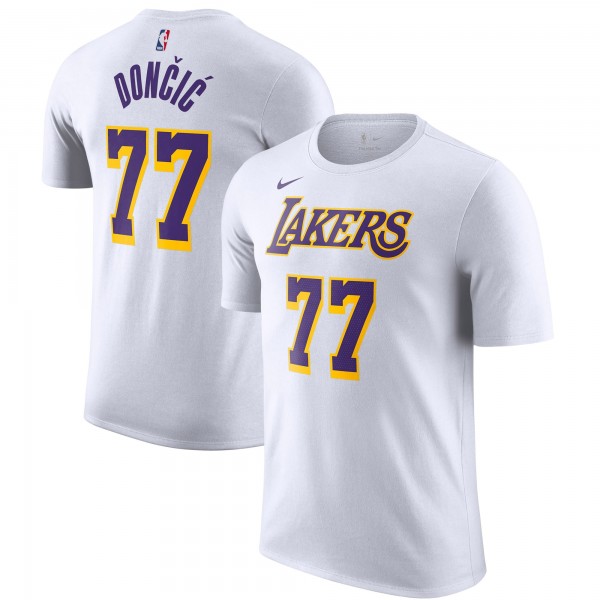 Футболка Los Angeles Lakers Luka Dončić Nike White Statement Edition Name & Number