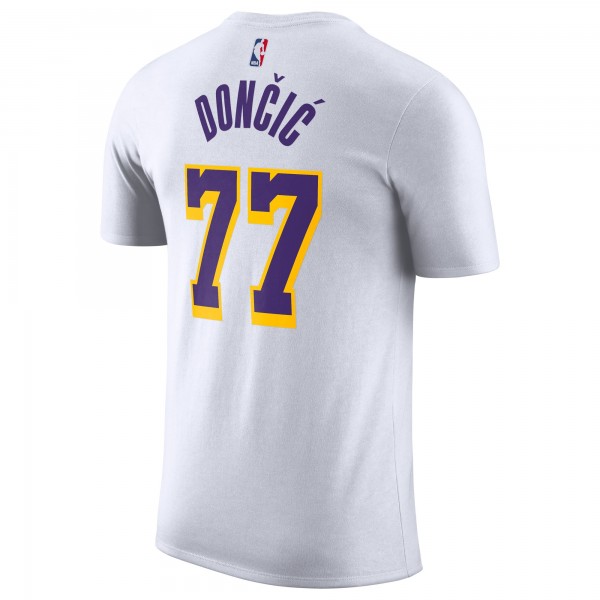 Футболка Los Angeles Lakers Luka Dončić Nike White Statement Edition Name & Number