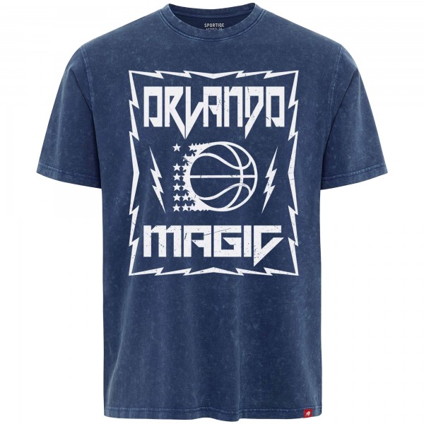 Футболка Unisex Orlando Magic Sportiqe Blue Rock & Roll Collection Angus Premium Mineral Wash