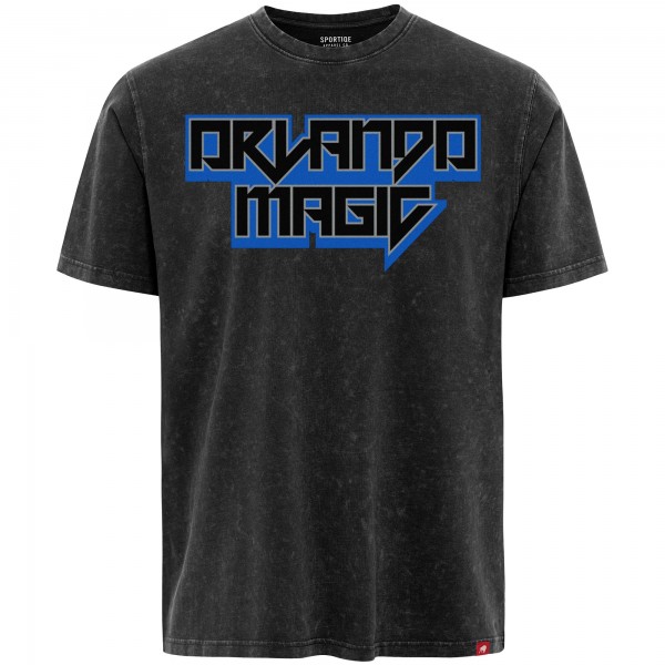 Футболка Unisex Orlando Magic Sportiqe Black Rock & Roll Collection Angus Premium Mineral Wash