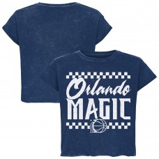 Футболка Unisex Orlando Magic Sportiqe Blue Rock & Roll Collection Gwen Premium Mineral Wash Cropped