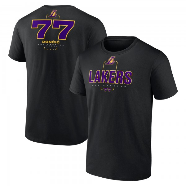 Футболка Los Angeles Lakers Luka Dončić Black Behind the Back Name & Number