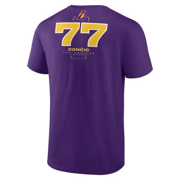 Футболка Los Angeles Lakers Luka Dončić Purple Behind the Back Name & Number