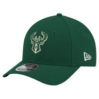 Бейсболка Milwaukee Bucks New Era Hunter Green 9FORTY Stock M-Crown