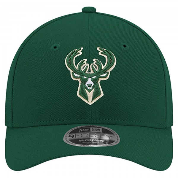 Бейсболка Milwaukee Bucks New Era Hunter Green 9FORTY Stock M-Crown