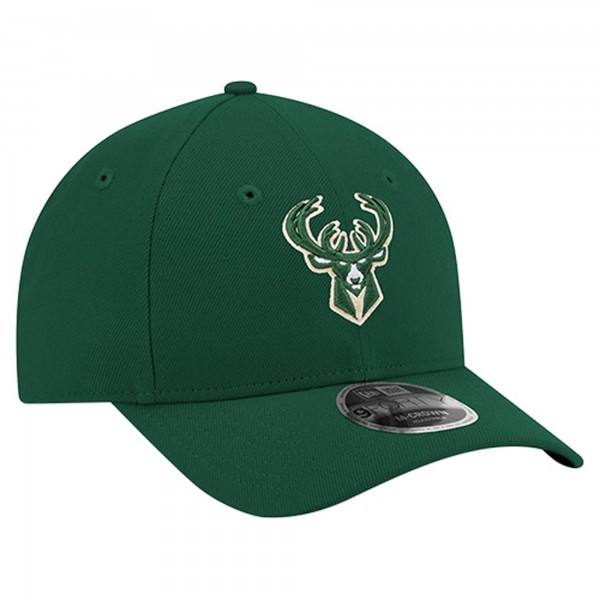 Бейсболка Milwaukee Bucks New Era Hunter Green 9FORTY Stock M-Crown